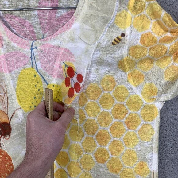 ATELIER 5 Gozde Yilmaz Womens Size Small Scoop Neck Girl Riding Bee Ruffle Hive - Picture 5 of 12